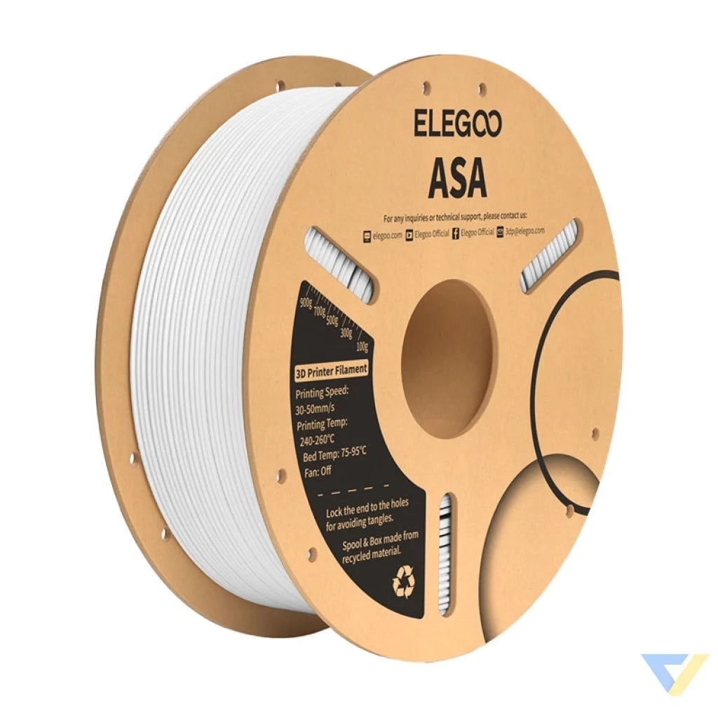 ASA ELEGOO Filament (White) Filaments
