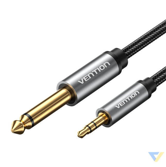 Audio cable mini jack 3.5mm male to jack 6.35mm male Vention BCYHF 1m Audio cables
