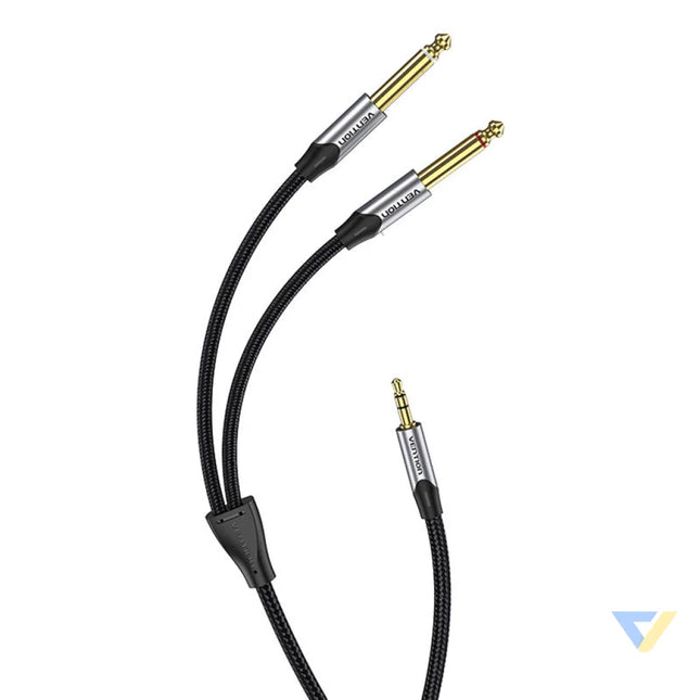 Audio cable mini jack 3.5mm to 2x jack 6.35mm male Vention BARHK 8m Audio cables