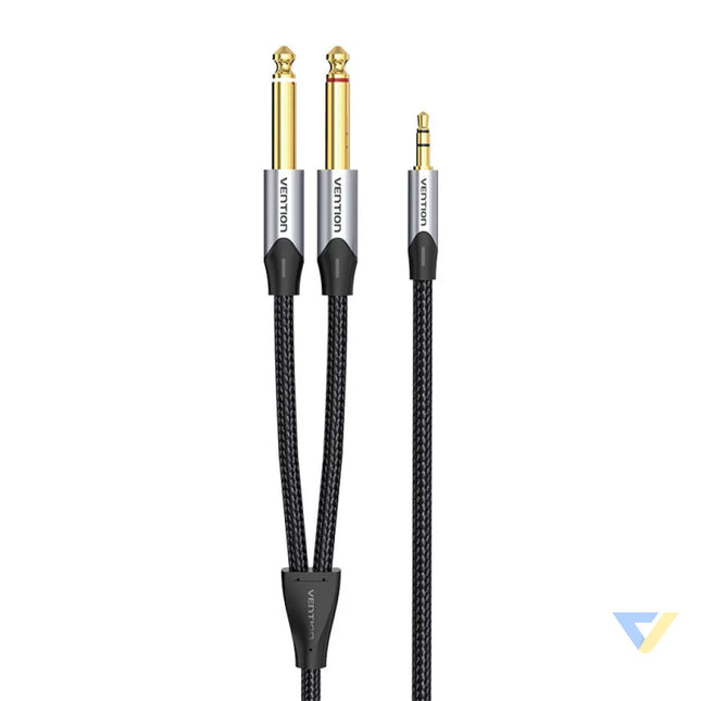 Audio cable mini jack 3.5mm to 2x jack 6.35mm male Vention BARHK 8m Audio cables