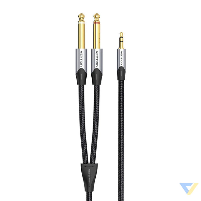 Audio cable mini jack 3.5mm to 2x jack 6.35mm male Vention BARHK 8m Audio cables