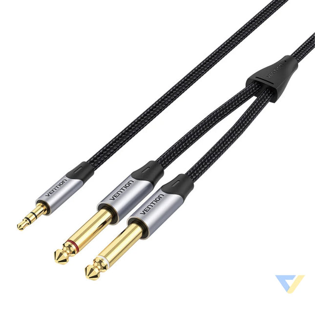 Audio cable mini jack 3.5mm to 2x jack 6.35mm male Vention BARHK 8m Audio cables