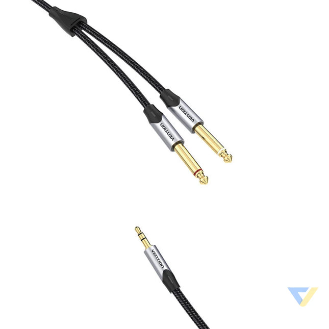 Audio cable mini jack 3.5mm to 2x jack 6.35mm male Vention BARHL 10m Audio cables