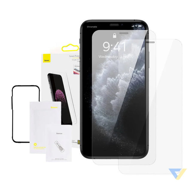 Baseus 0.3mm Full glass Tempered Glass Film(2pcs pack) for iPhone XS Max/11 Pro Max 6.5inch For smartphones