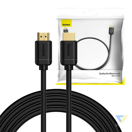 Baseus 2x HDMI 2.0 4K 60Hz Cable 3D HDR 18Gbps 3m (black) Video cables