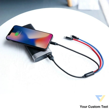 Baseus 3in1 Cable USB C / Lightning / Micro 3,5A 0,3m (Black) Combo Cables