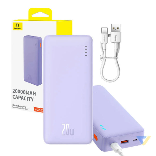 Baseus Airpow 20000mAh 20W powerbank (purple) Powerbanks
