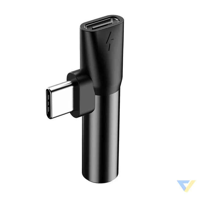 Baseus Audio Adapter USB C to Mini Jack 3.5mm + USB C (black) Audio adapters