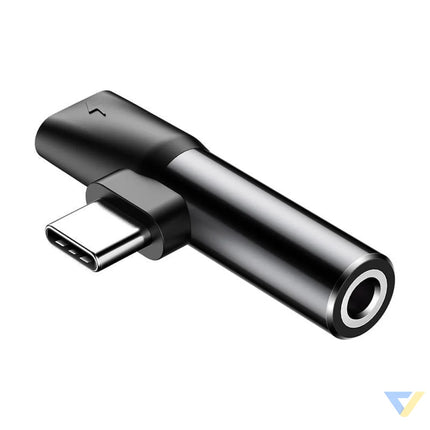 Baseus Audio Adapter USB C to Mini Jack 3.5mm + USB C (black) Audio adapters