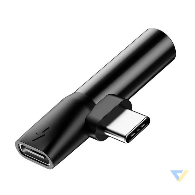 Baseus Audio Adapter USB C to Mini Jack 3.5mm + USB C (black) Audio adapters