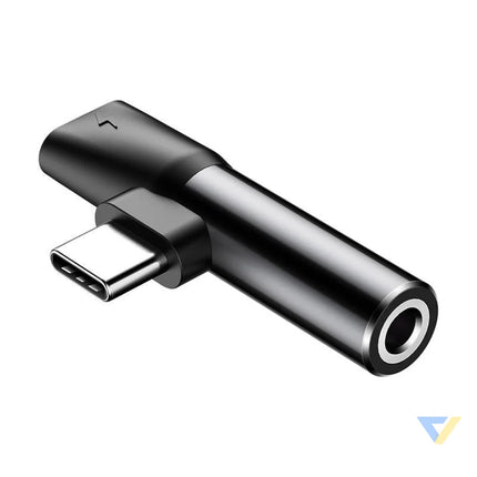 Baseus Audio Adapter USB C to Mini Jack 3.5mm + USB C (black) Audio adapters