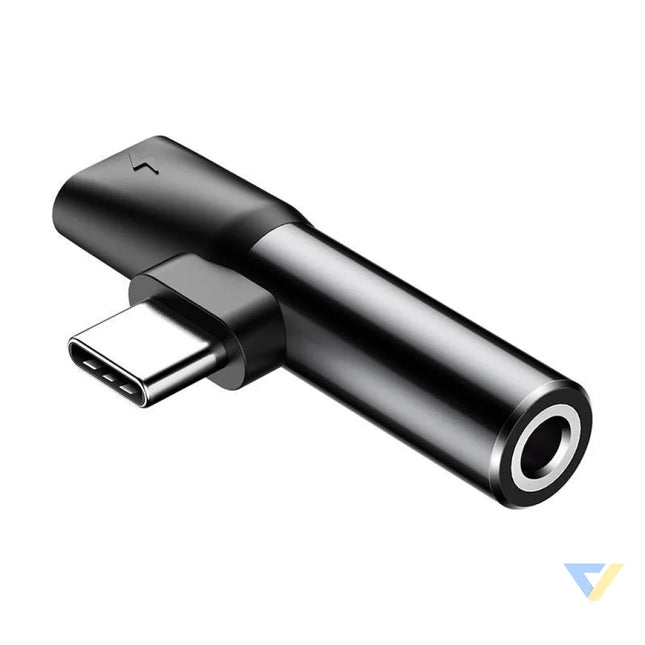 Baseus Audio Adapter USB C to Mini Jack 3.5mm + USB C (black) Audio adapters