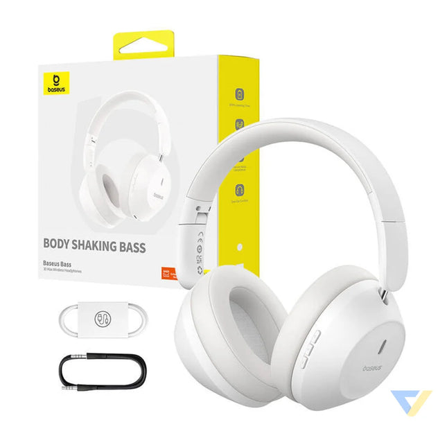 Baseus Bass 30 Max Wireless Headphones (white) Over ear