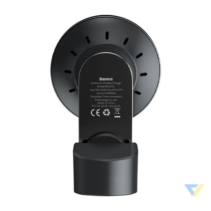 Baseus Big Energy car mount with wireless charger 15W for Iphone 12 / Iphone 13 (Black) Phone holders