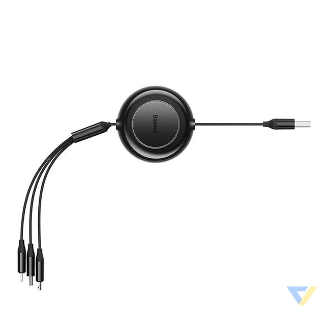 Baseus Bright Mirror 2 USB 3 in 1 cable for micro USB / USB C / Lightning 3.5A 1.1m (Black) Combo Cables