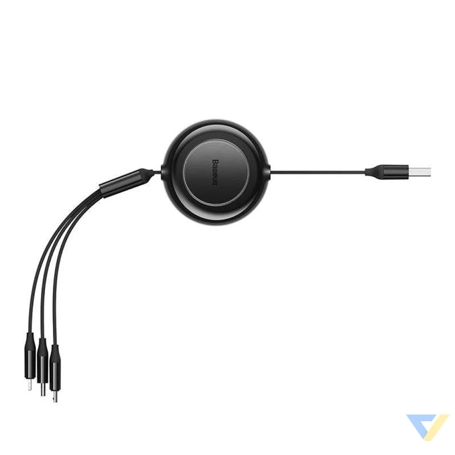 Baseus Bright Mirror 2 USB 3 in 1 cable for micro USB / USB C / Lightning 3.5A 1.1m (Black) Combo Cables
