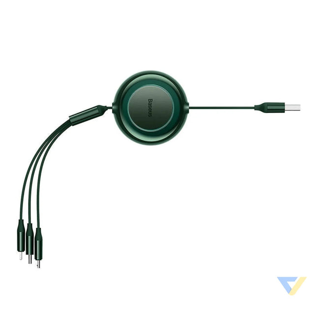 Baseus Bright Mirror 2 USB 3 in 1 cable for micro USB / USB C / Lightning 3.5A 1.1m (Green) Combo Cables