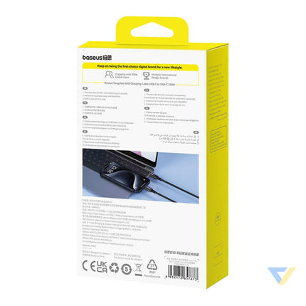 Baseus Cable USB Tungsten Gold USB C to USB C 100W 1,5m (black) USB C to USB C