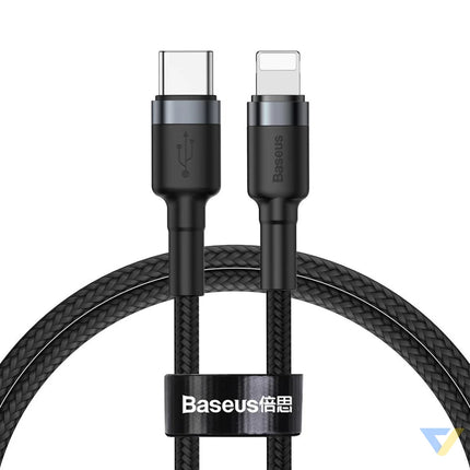 Baseus Cafule Cable Type C to iP PD 18W 1m Gray + Black USB C to Lightning