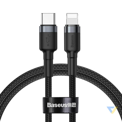 Baseus Cafule Cable Type C to iP PD 18W 1m Gray + Black USB C to Lightning