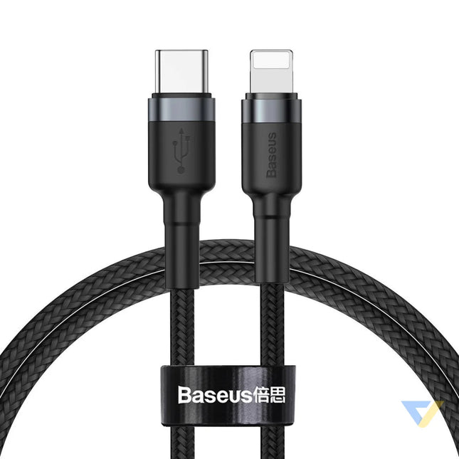 Baseus Cafule Cable Type C to iP PD 18W 1m Gray + Black USB C to Lightning