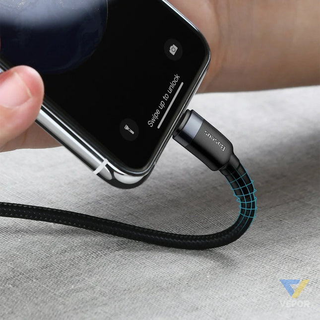 Baseus Cafule Cable Type C to iP PD 18W 1m Gray + Black USB C to Lightning