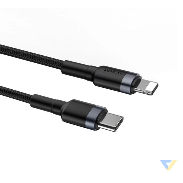 Baseus Cafule Cable Type C to iP PD 18W 1m Gray + Black USB C to Lightning