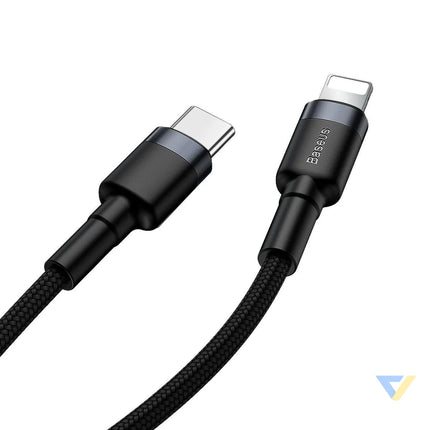 Baseus Cafule Cable Type C to iP PD 18W 1m Gray + Black USB C to Lightning
