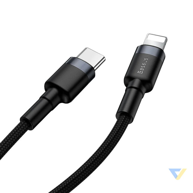 Baseus Cafule Cable Type C to iP PD 18W 1m Gray + Black USB C to Lightning