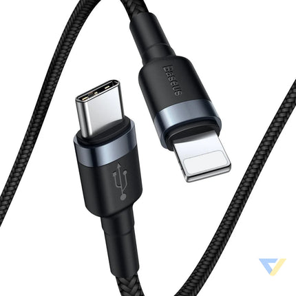Baseus Cafule Cable Type C to iP PD 18W 1m Gray + Black USB C to Lightning