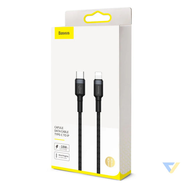 Baseus Cafule Cable Type C to iP PD 18W 1m Red + Black USB C to Lightning