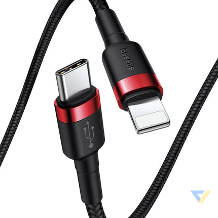 Baseus Cafule Cable Type C to iP PD 18W 1m Red + Black USB C to Lightning