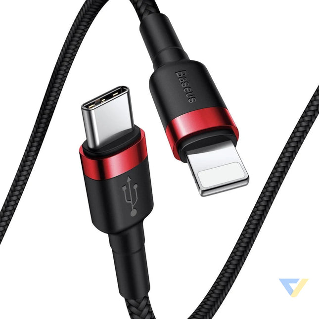 Baseus Cafule Cable Type C to iP PD 18W 1m Red + Black USB C to Lightning
