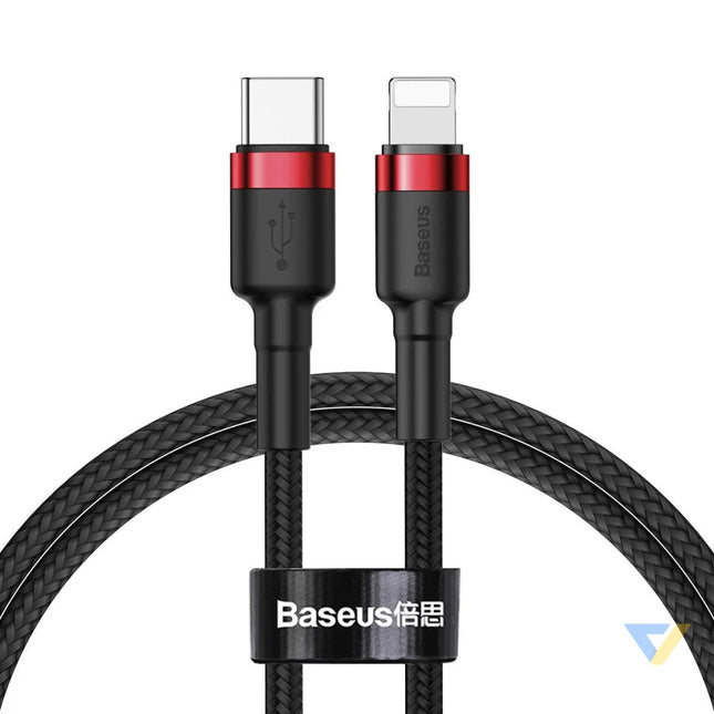 Baseus Cafule Cable Type C to iP PD 18W 1m Red + Black USB C to Lightning