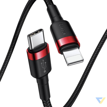 Baseus Cafule Cable Type C to iP PD 18W 1m Red + Black USB C to Lightning