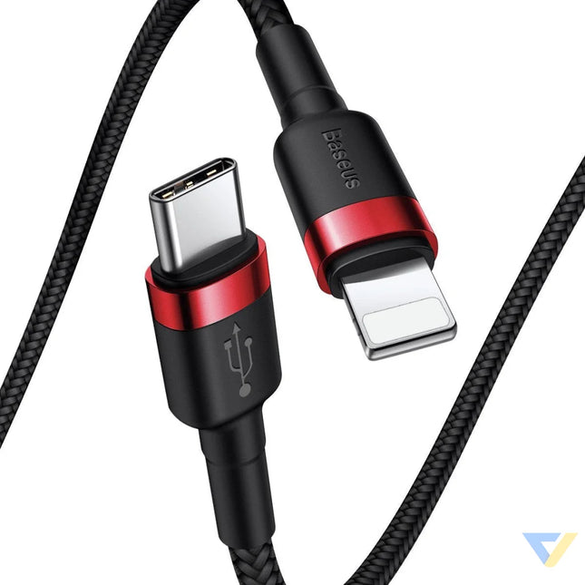 Baseus Cafule Cable Type C to iP PD 18W 1m Red + Black USB C to Lightning