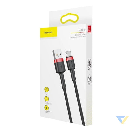 Baseus Cafule cable USB C 2A 2m (Red + Black) USB to USB C