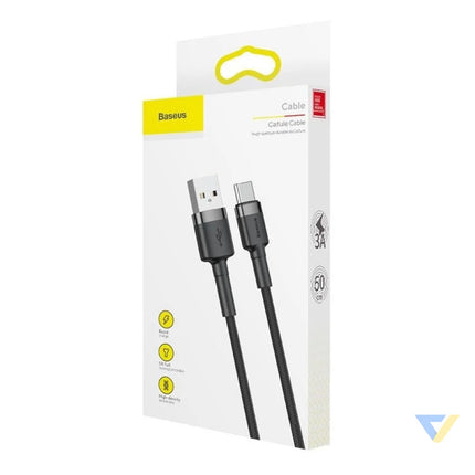 Baseus Cafule cable USB C 3A 1m (Gray + Black) USB to USB C