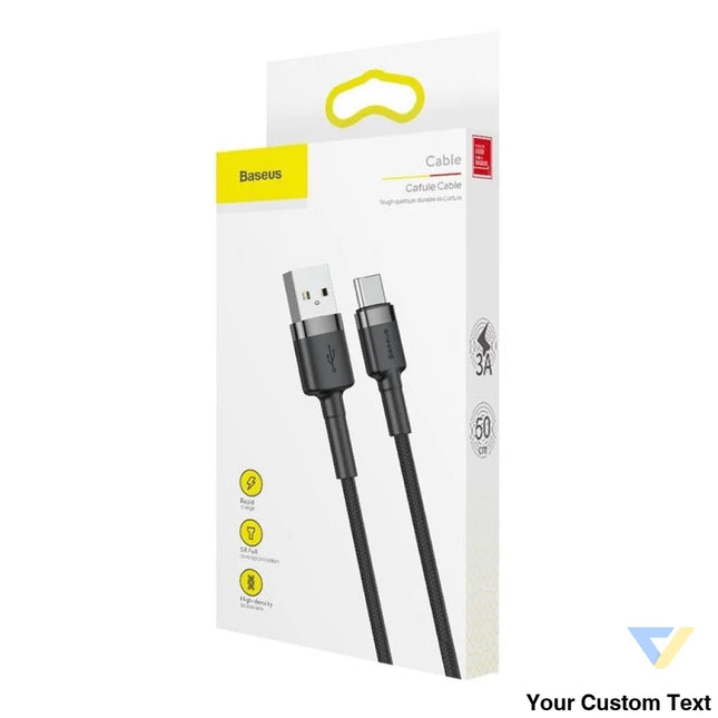 Baseus Cafule cable USB C 3A 1m (Gray + Black) USB to USB C