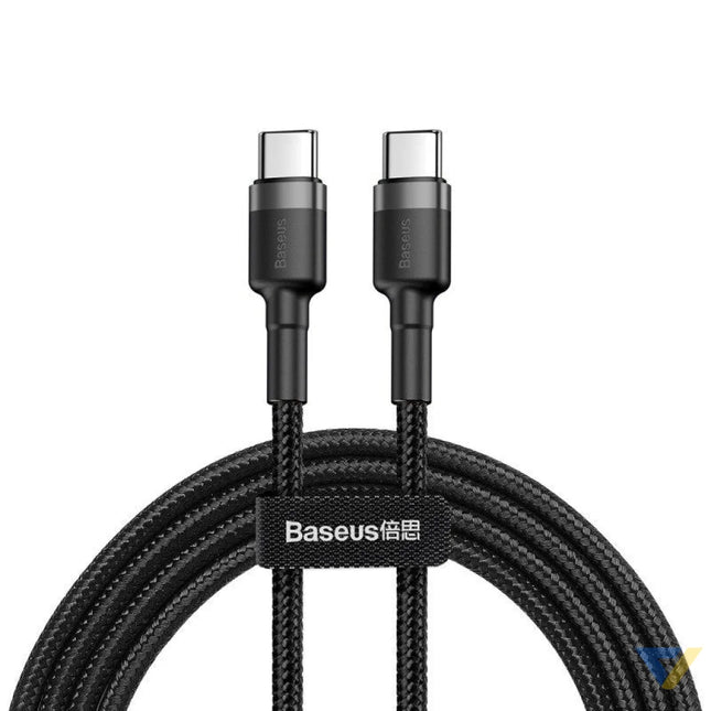 Baseus Cafule Cable USB C PD 2.0 QC 3.0 60W 1m (Black + Gray) USB C to USB C