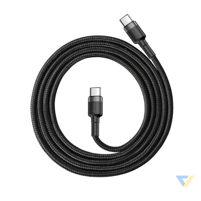 Baseus Cafule Cable USB C PD 2.0 QC 3.0 60W 1m (Black + Gray) USB C to USB C