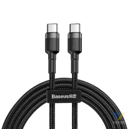 Baseus Cafule Cable USB C PD 2.0 QC 3.0 60W 1m (Black + Gray) USB C to USB C