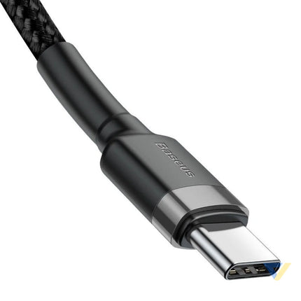 Baseus Cafule Cable USB C PD 2.0 QC 3.0 60W 1m (Black + Gray) USB C to USB C