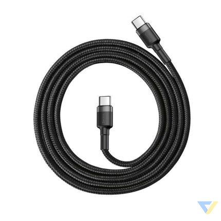Baseus Cafule Cable USB C PD 2.0 QC 3.0 60W 1m (Black + Gray) USB C to USB C