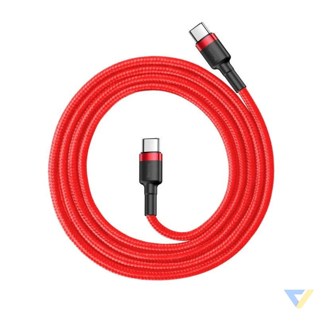 Baseus Cafule Cable USB C PD 2.0 QC 3.0 60W 1m (Red) USB C to USB C