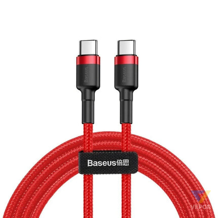 Baseus Cafule Cable USB C PD 2.0 QC 3.0 60W 1m (Red) USB C to USB C