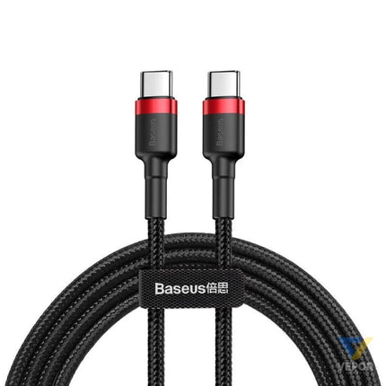 Baseus Cafule Cable USB C PD 2.0 QC 3.0 60W 2m (Black + Red) USB C to USB C