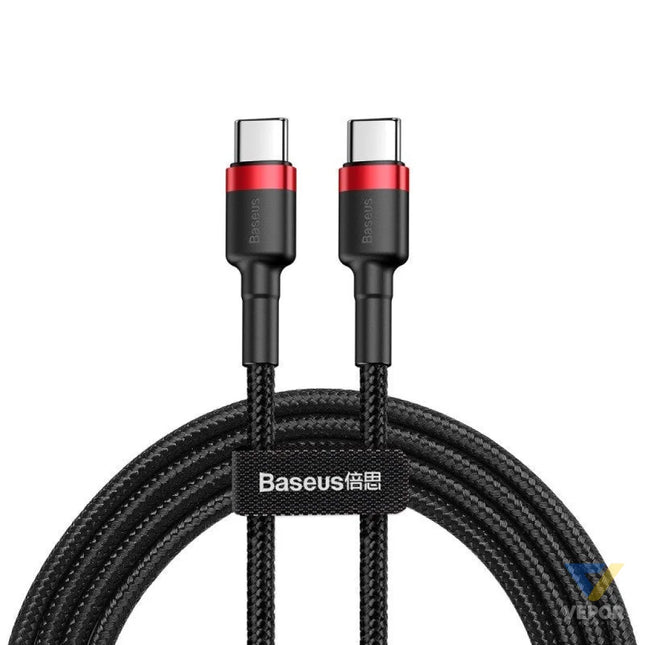 Baseus Cafule Cable USB C PD 2.0 QC 3.0 60W 2m (Black + Red) USB C to USB C