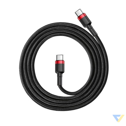 Baseus Cafule Cable USB C PD 2.0 QC 3.0 60W 2m (Black + Red) USB C to USB C