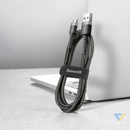 Baseus Cafule Cable USB For Micro 2A 3m Gray + Black USB to Micro USB